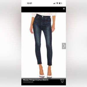 Moussy vintage high rise skinny jean. Crawford rebirth skinny size 28